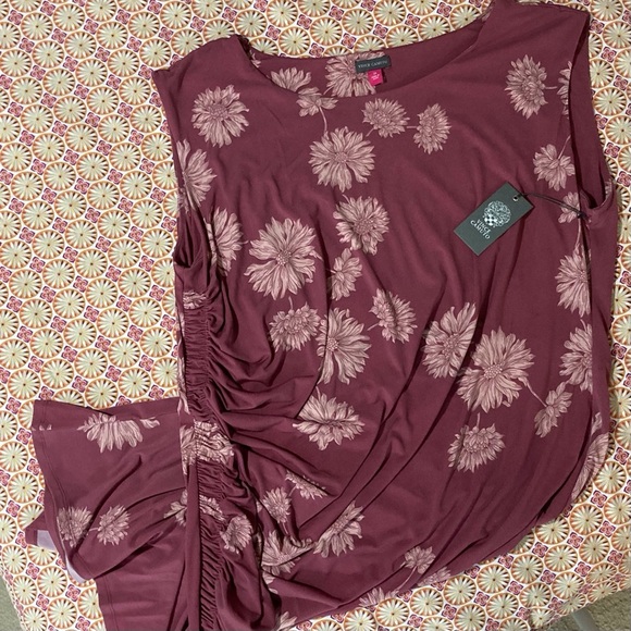 Vince Camuto Dusty Rose Asymmetrical Maxi Dress | Size 3X - Picture 3 of 14